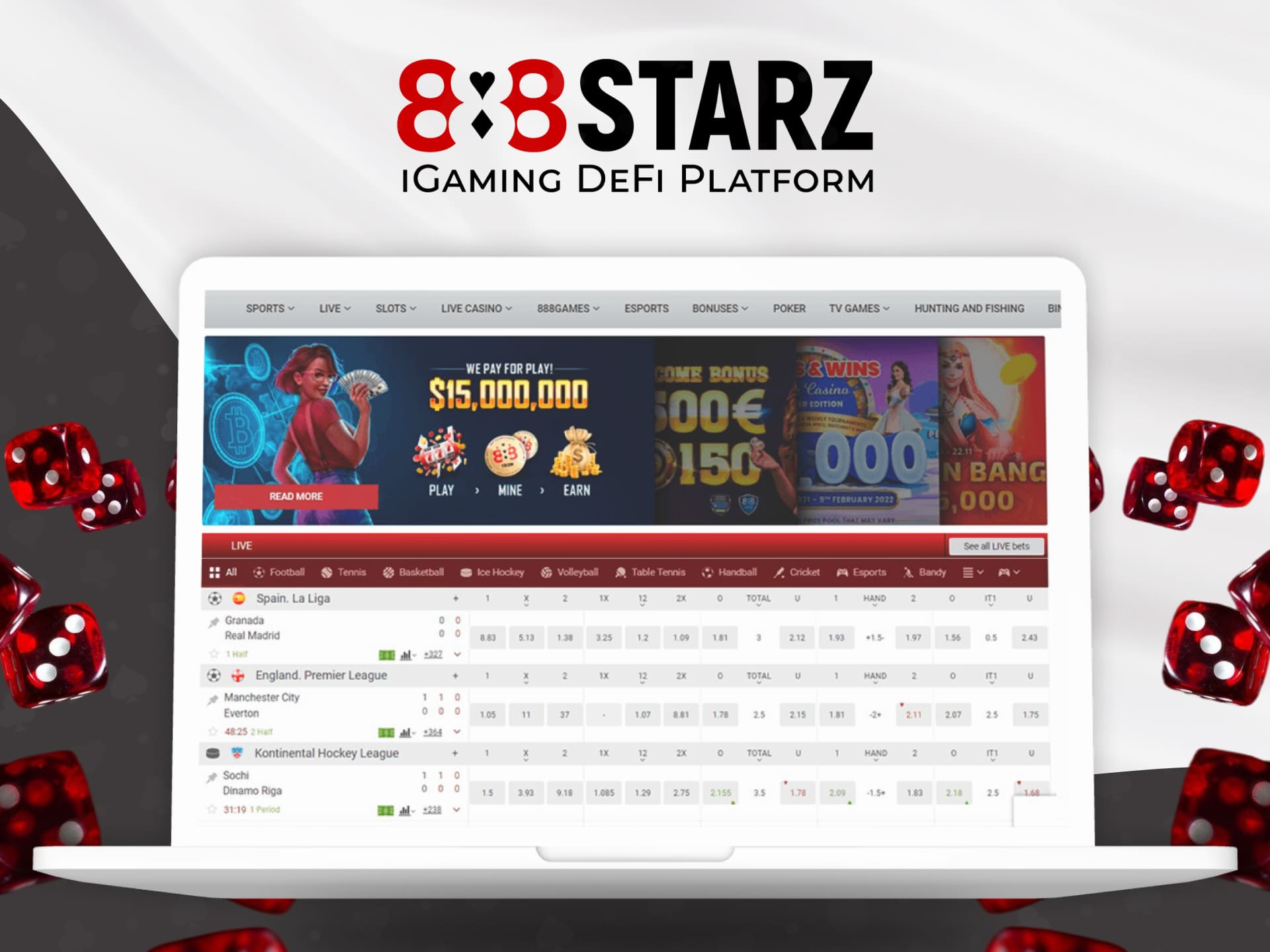 All Sports Categories for Betting on 888starz Nigeria